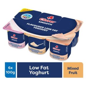 Clover low fat mix fruit 6x100g