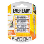 Eveready Platinum Alkaline AA Batteries 4 Pack