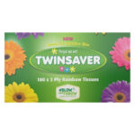 Twinsaver 2 Ply Rainbow Tissues 18 Pack