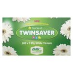 Twinsaver Facial Tissue White 180s